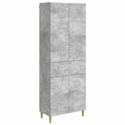 Set di armadi 2 pcs Grigio Cemento Legno ingegnerizzato