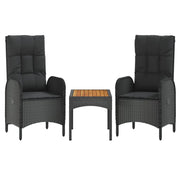 Set di mobili da giardino mobili da esterno set da 3 pezzi con cuscini resina intrecciata nera 02_0015985