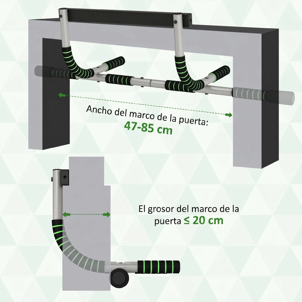 Barra per Trazioni Multifunzionale ¨C zephmum ¨C Grigio e Nero, Acciaio, 110 kg