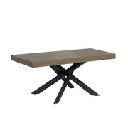 Tavolo allungabile 90x120/224 cm Volta Premium tortora gambe antracite