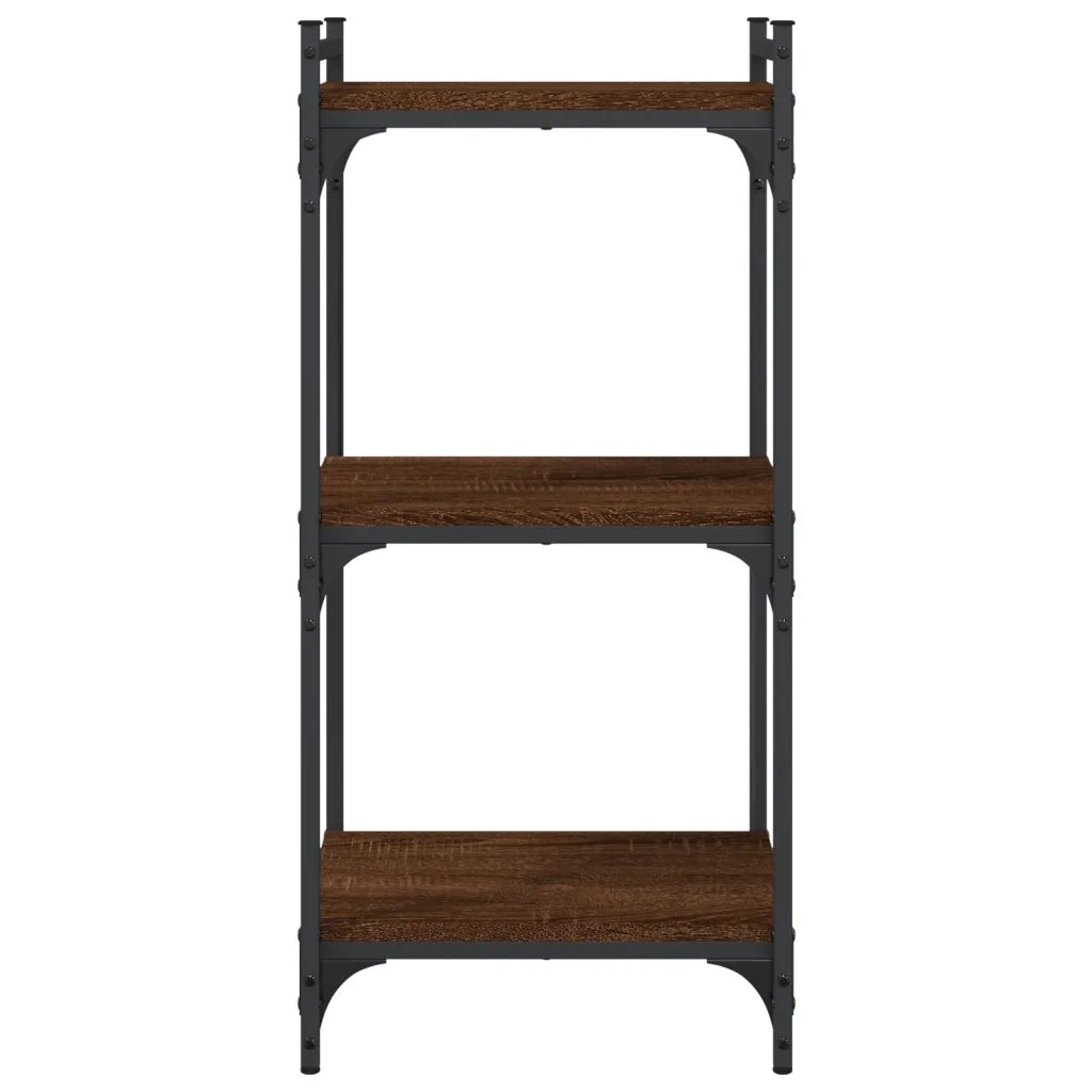 Libreria 3 Ripiani Rovere Marrone 40x30x86 cm Legno Multistrato 837631