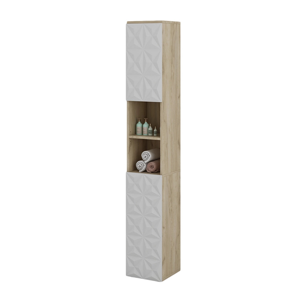Vicco Armadio per il bagno Bianco 30 x 189.5 cm con 2 ante e 3 scomparti