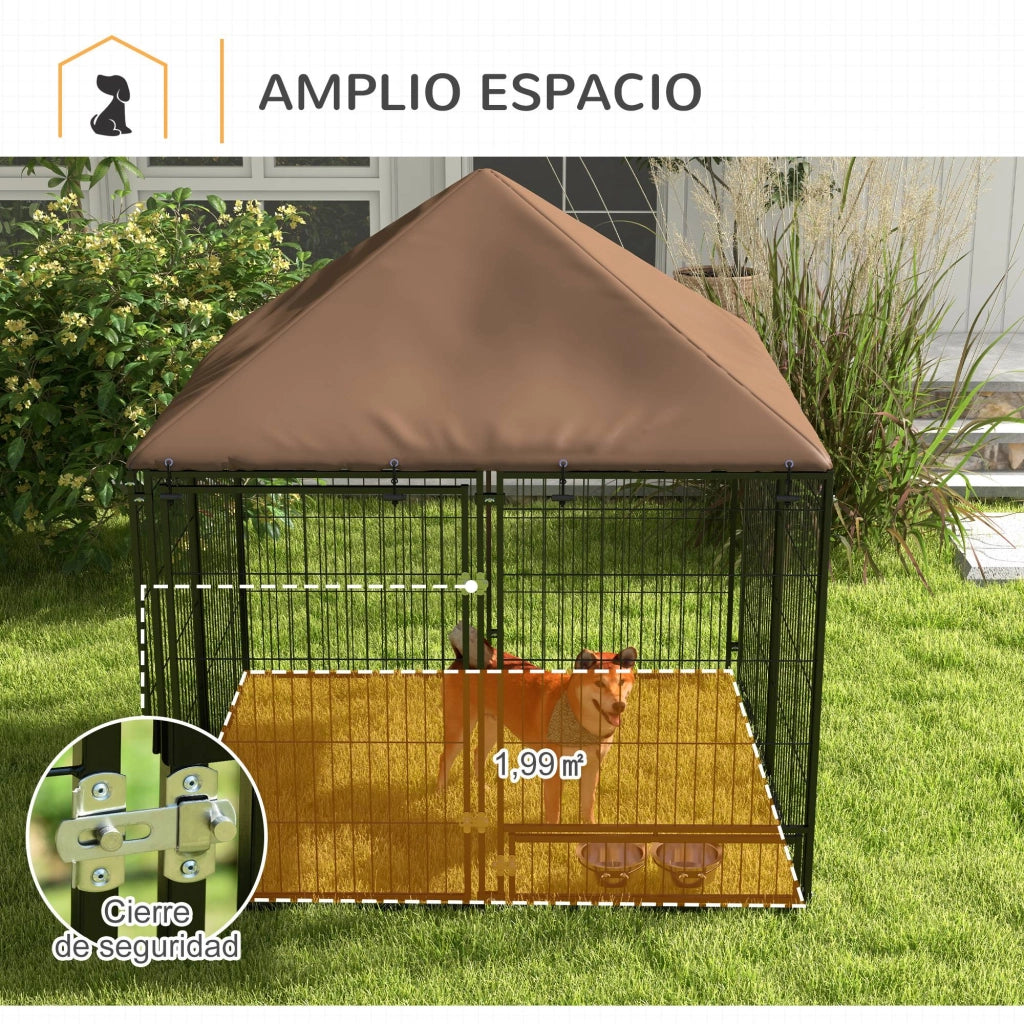 Tenda da pranzo con ombrellone e supporto girevole ¨C zephmum ¨C 141x141x151 cm nero