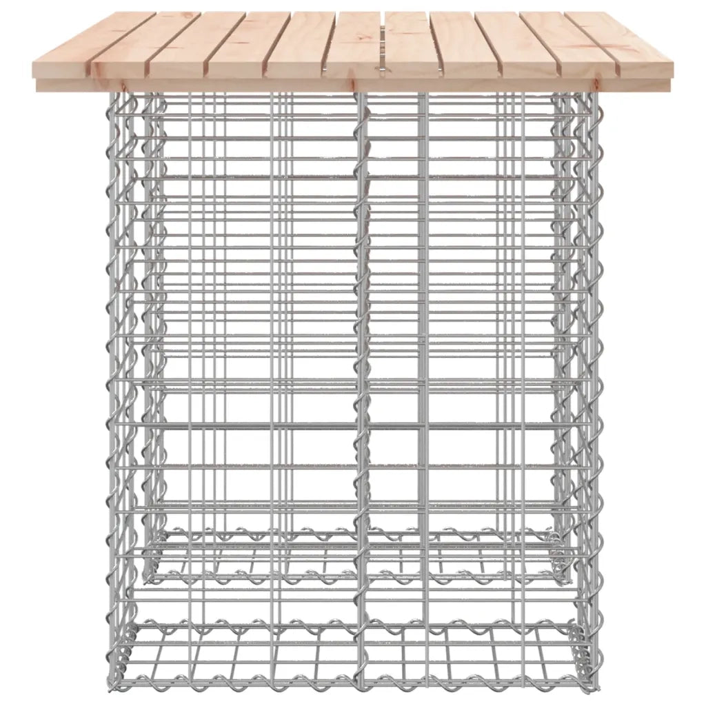 Tavolo da giardino in gabbione design 100x70x72 cm in legno massello di pino 834365
