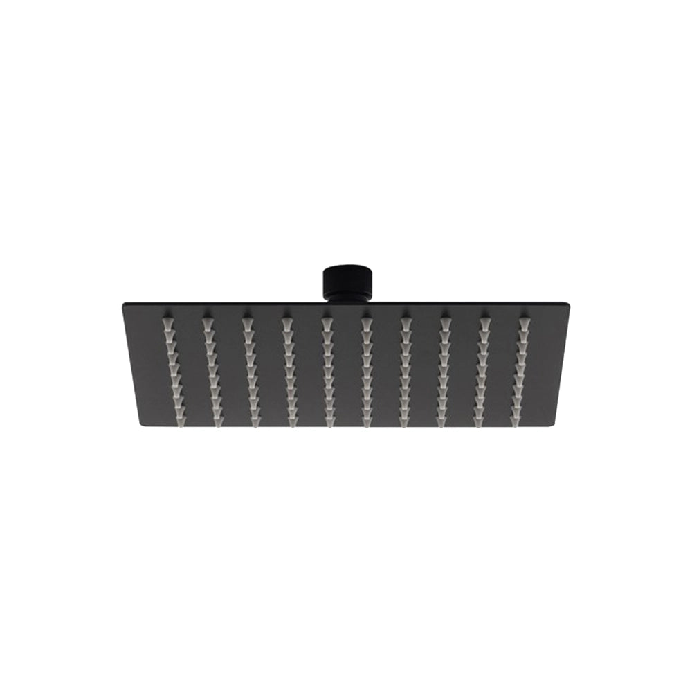 Soffione doccia squadrato 25x25 cm nero opaco