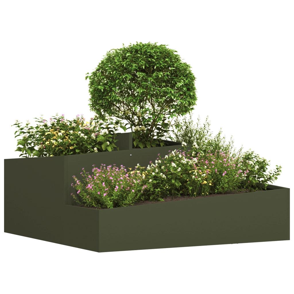Fioriere Verde oliva Metallo Lunghezza 100 cm Fioriere
