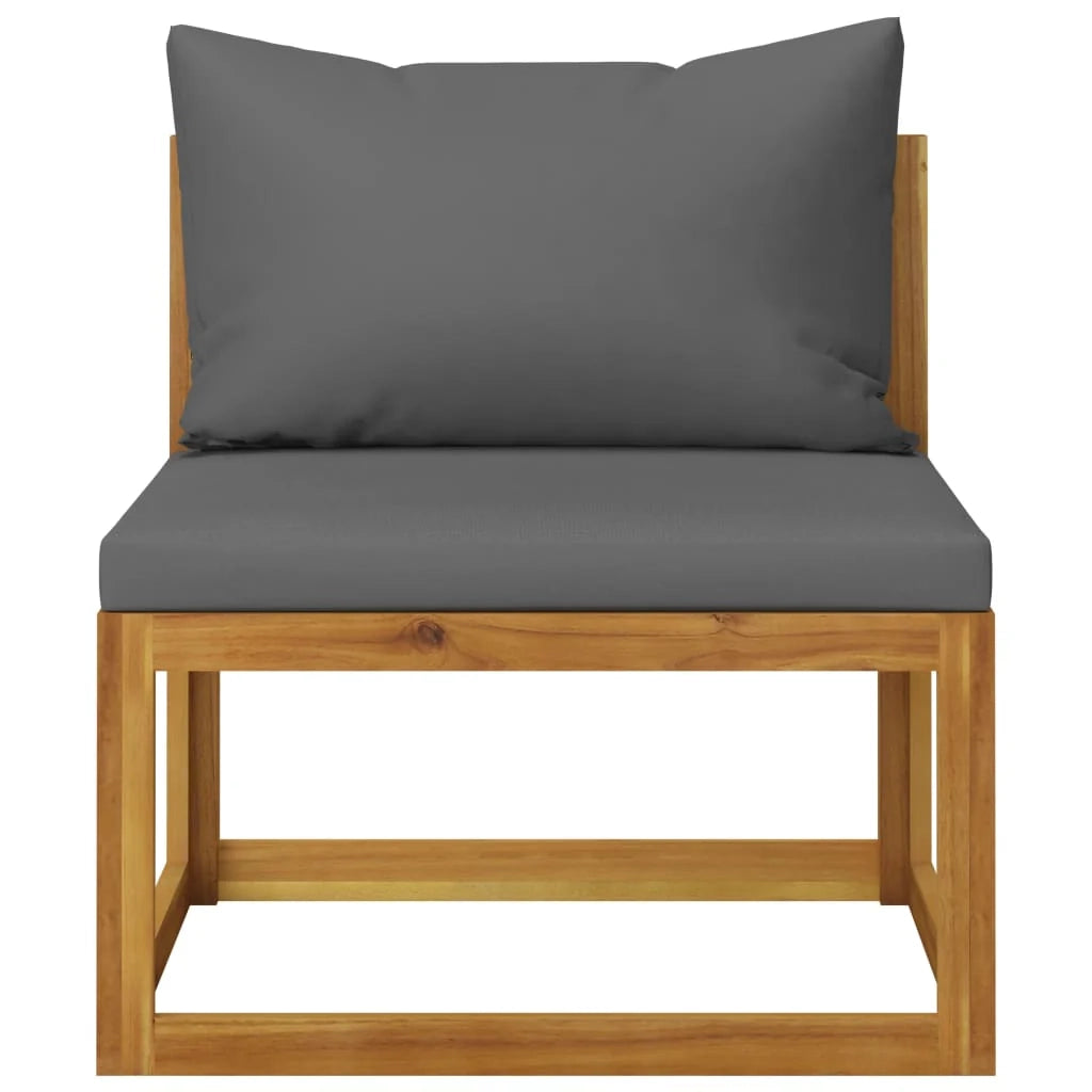Set di mobili da giardino per esterni 7 pezzi con cuscini in legno massello di acacia 02_0017056