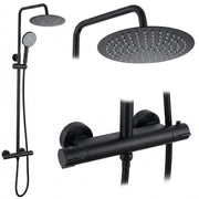 Set Doccia Senza Bocca Di Erogazione Con Termostato Rea Lungo Black
