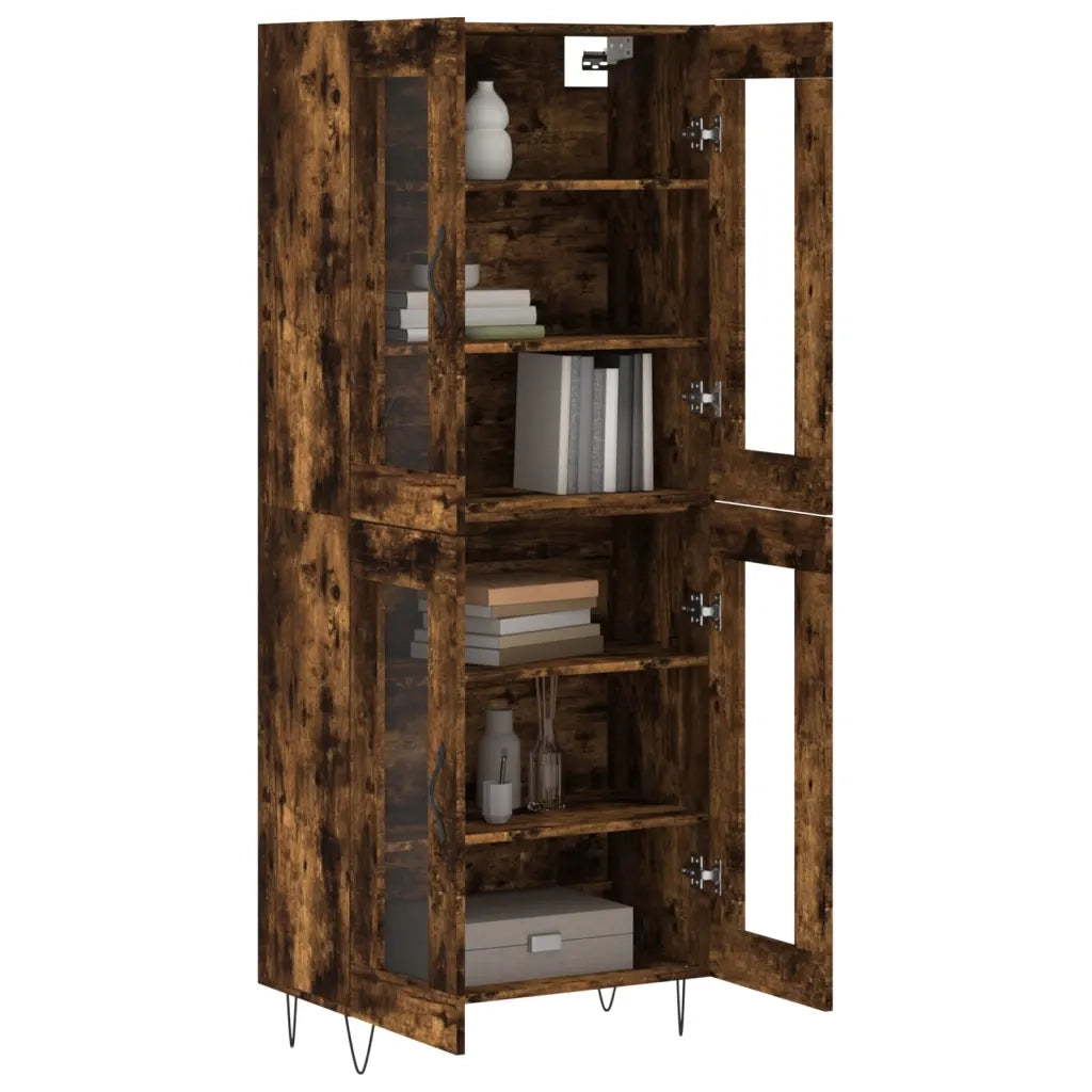 Credenza Rovere Fumo  69,5x34x180 cm in Legno Multistrato 3198310