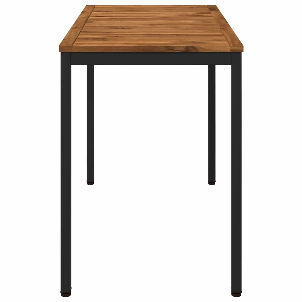Tavolo da cena da giardino Naturale e Nero 108,5 x 55 x 75 cm 901313
