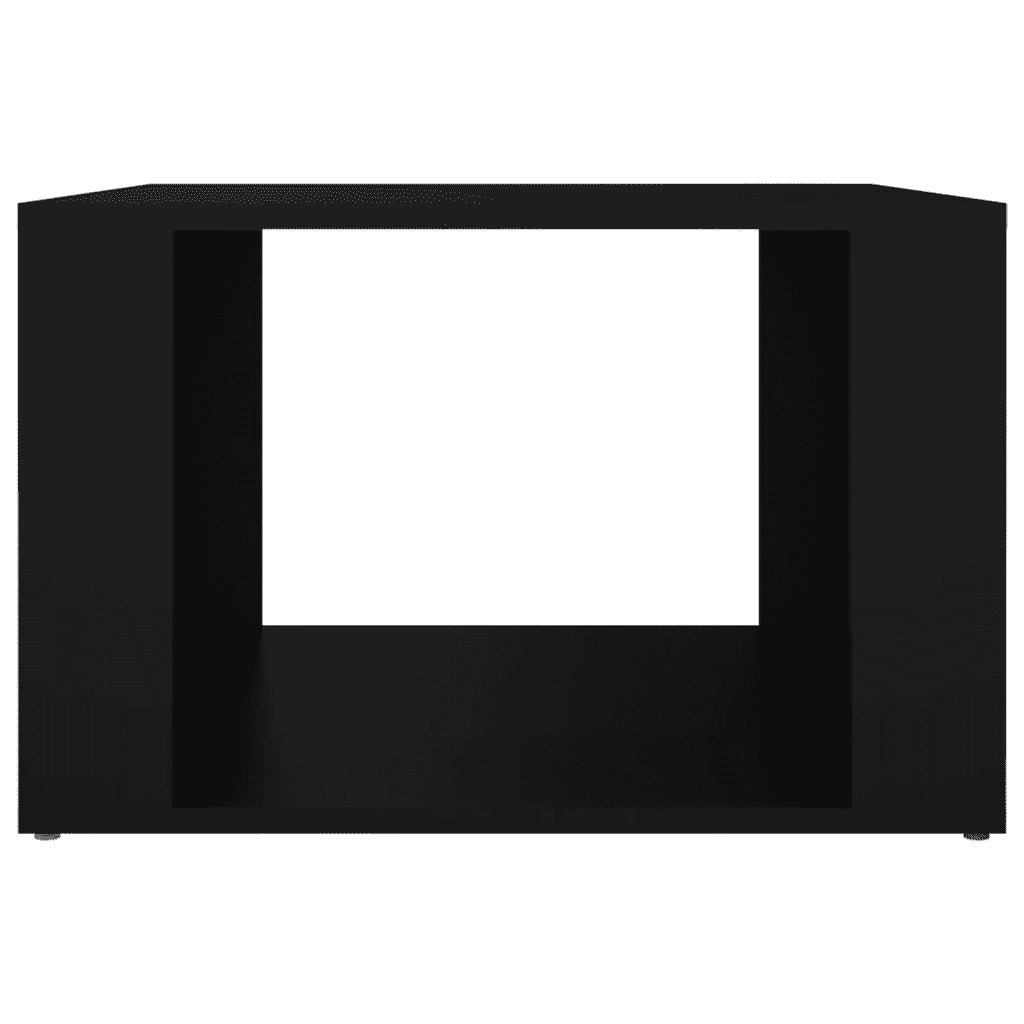 Comodino-Tavolino da notte Nero 57x55x36 cm in Legno Multistrato