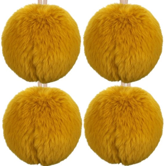 Set di palline di Natale in peluche da 4 a 7 cm - Decorazioni da Natale morbide - Palline di Natale in oro di Natale - Decorazioni da Natale eleganti - Set di palline di Natale da 4 pezzi