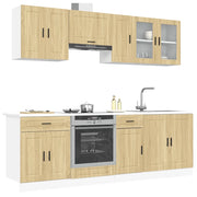 Set Mobili da Cucina 8 pz Kalmar Rovere Sonoma in Truciolato