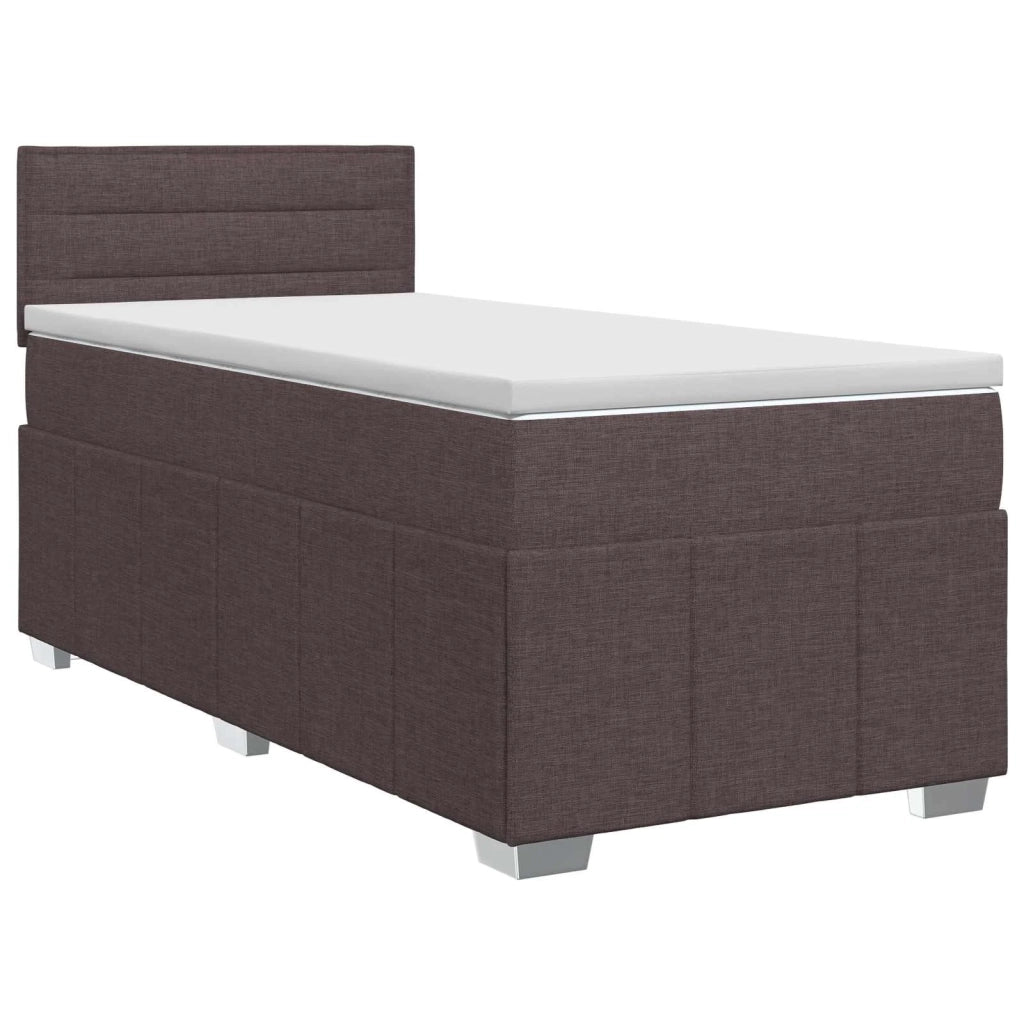 Letto box spring con materasso Marrone Scuro 90 x 200 cm 3451118