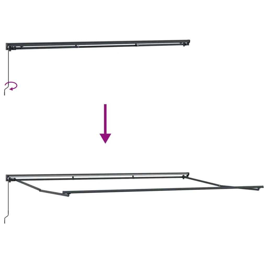 Struttura della tenda Antracite e Bianco 500 × 300 cm