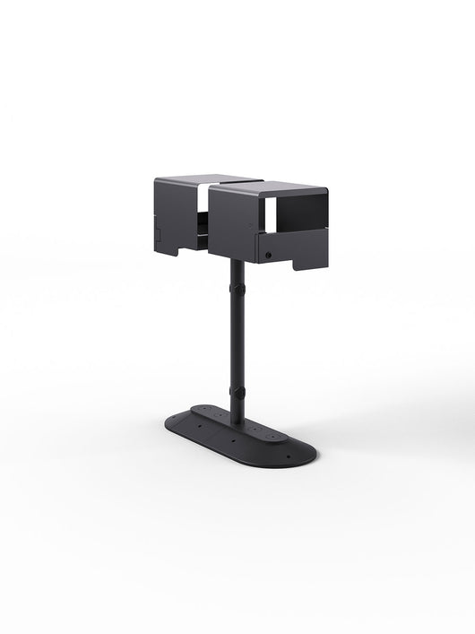 Portarifiuti Doppio su Base Coperto con Serratura con 2 Reggisacco 35x85x107,5 cm Grigio Antracite