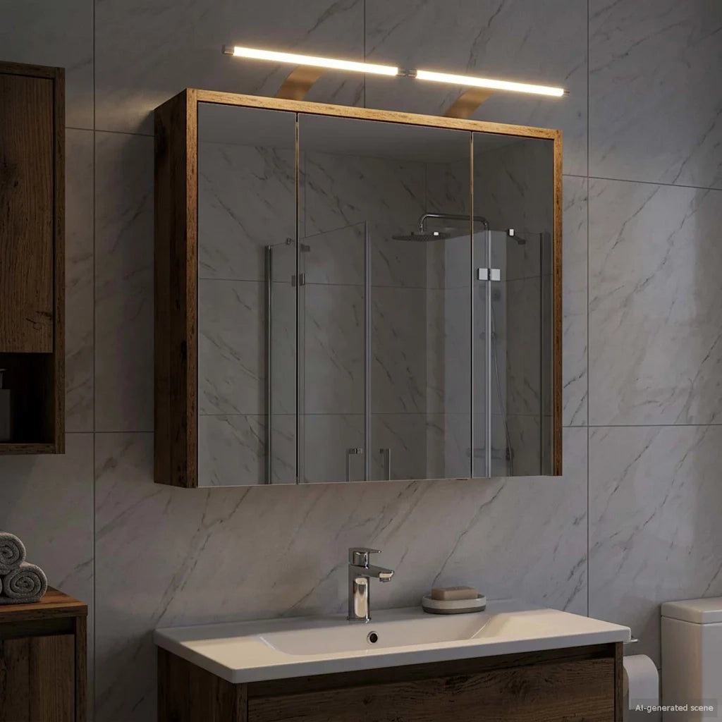Mobiletto per specchio da bagno Legno vecchio