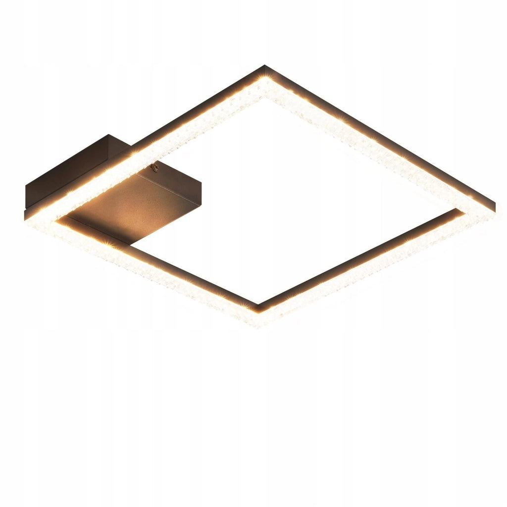 ZMH Lampada da soffitto plafoniera LED 12W bianco caldo cristallo metallo per soggiorno corridoio