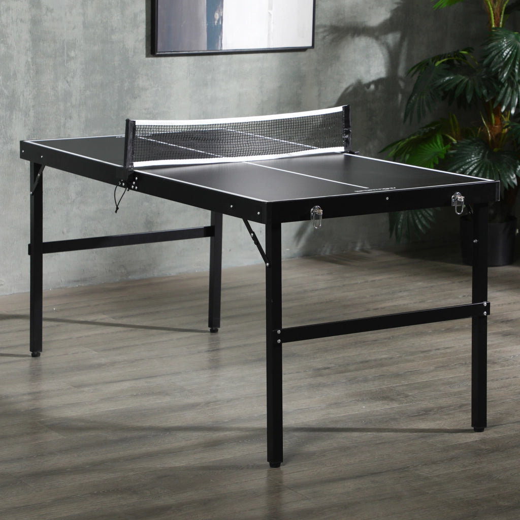 Tavolo da Ping Pong Pieghevole ¨C Minimal ¨C Nero 152x76x72 cm