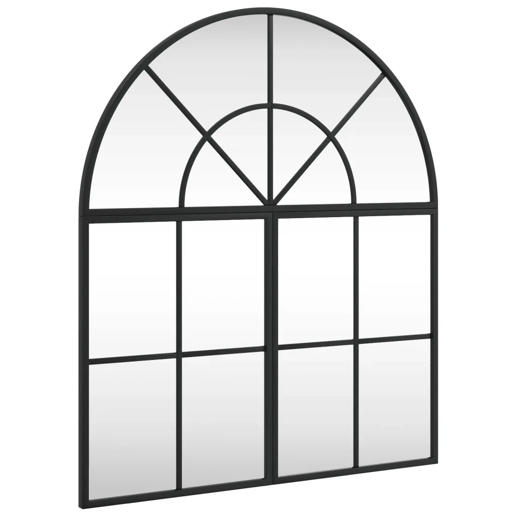 Specchio da Parete-Specchio a muro Nero 60x70 cm Arco in Ferro