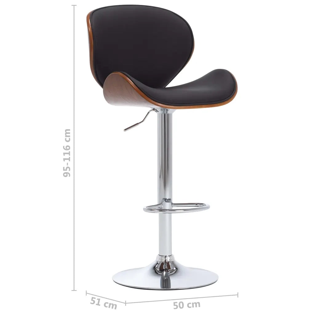 Sgabello da Bar Nero in Similpelle cod mxl 77204