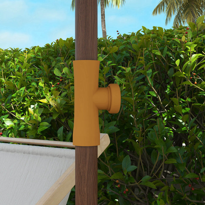 Ombrellone da Giardino Spiaggia Ø1,9x2,1m con Protezione UV40+ e Borsa di Trasporto Crema