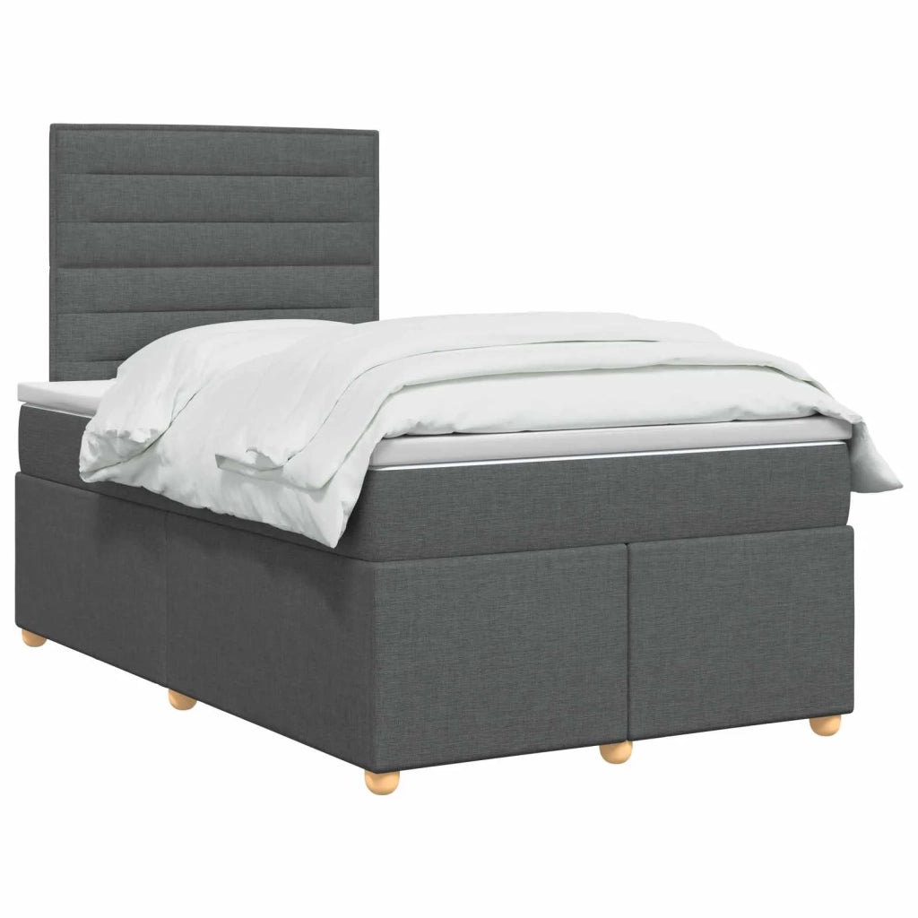 Letto box spring con materasso Grigio Scuro 120 x 200 cm 3453852