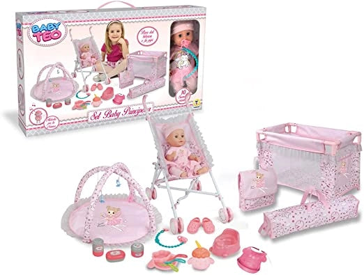 Set Bambolotto Con Accessori Rosa Per Bambina Culla Palestrina Bambole Giocattolo Passeggino Per Bambole palestrina per