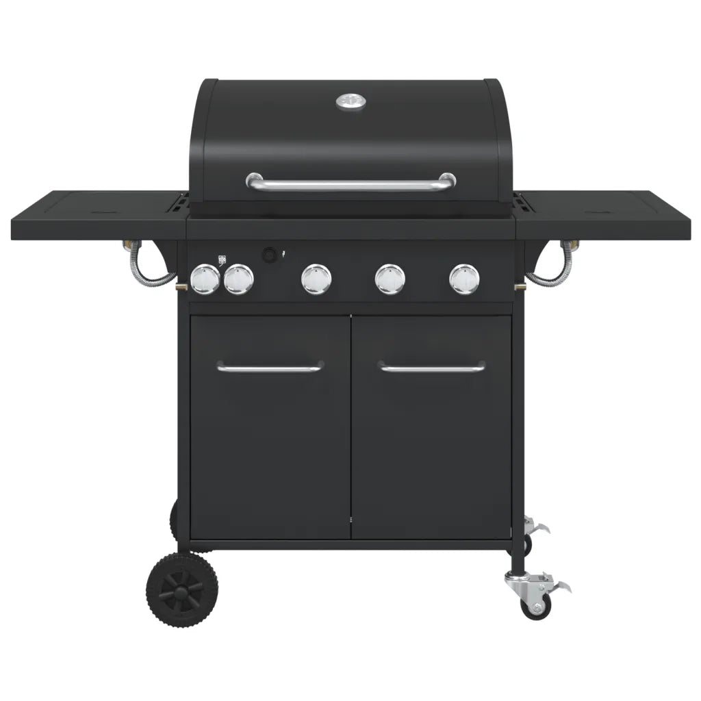Griglia Barbecue a Gas con 5 Bruciatori Nero in Acciaio CFW2386422