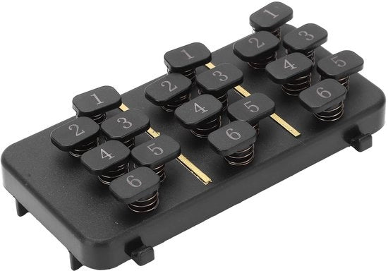 Strumento di allenamento accordi chitarristico - Plastica accordatore chitarristico - Strumento di lezione musicale - Adatto per chitarra folk - Inclusa tavola accordi - Nero, per principianti - Gioco accordi