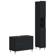Set di Armadi da Bagno da 2 Pezzi ZWOLLE Nero 3417514