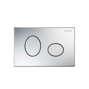 PLACCA DI COMANDO ECO ELLISSE DOPPIO TASTO  CROMATA     PUCCI