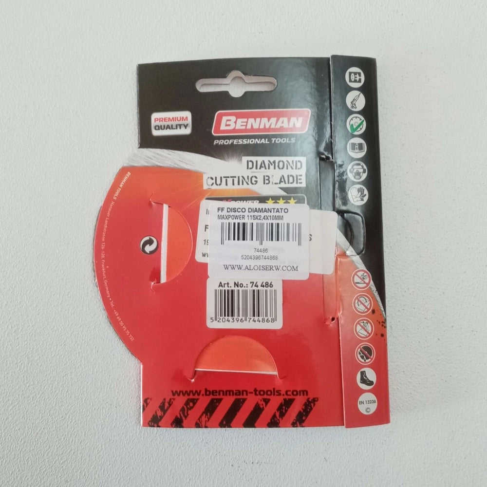 Benman maxpower laser universal 115mm disco diamantato per calcestruzzo armato, rocce dure, materiali da costruzione