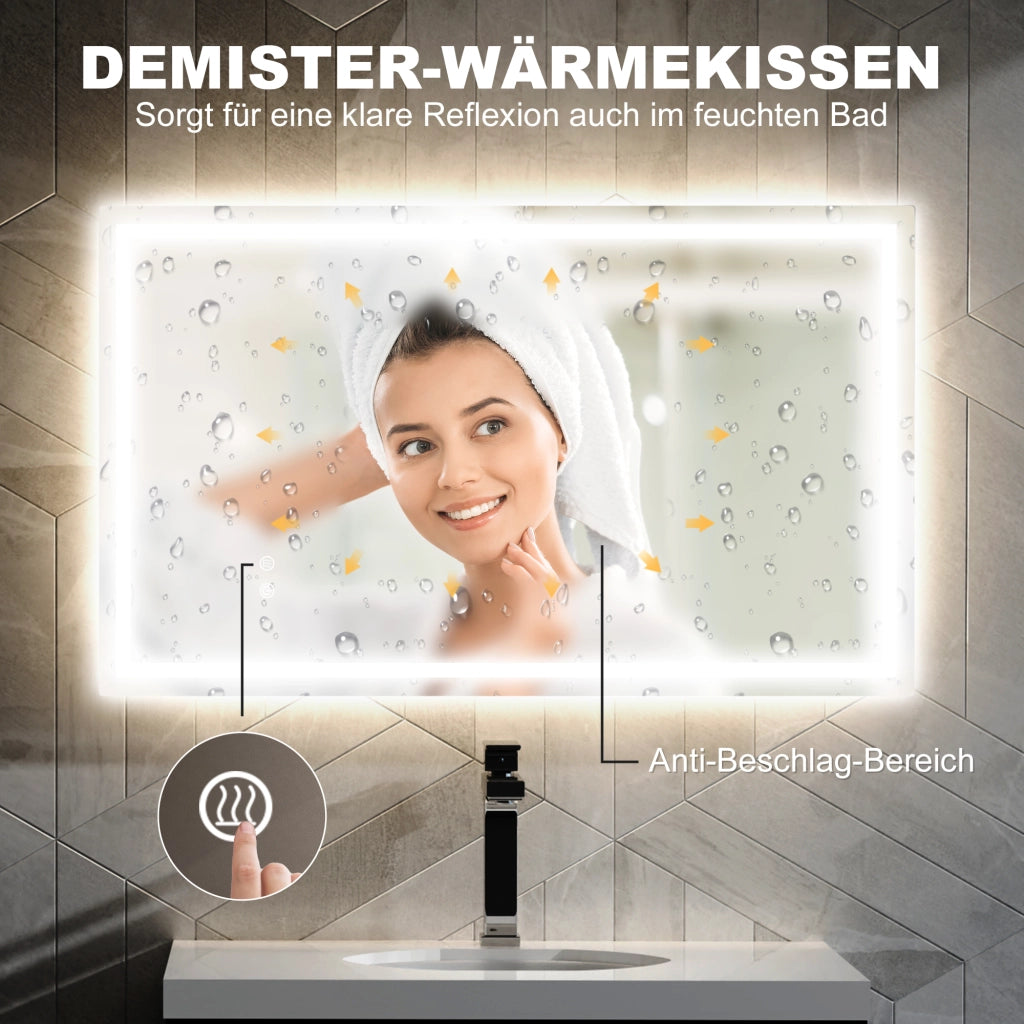 Specchio LED per Bagno ¨C Xylo ¨C Antiappannamento Luminosit¨¤ Regolabile Impermeabile