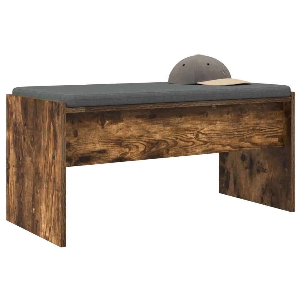 Panca per ingresso con cuscino Rovere fumé 83 x 38 x 40 cm 891556
