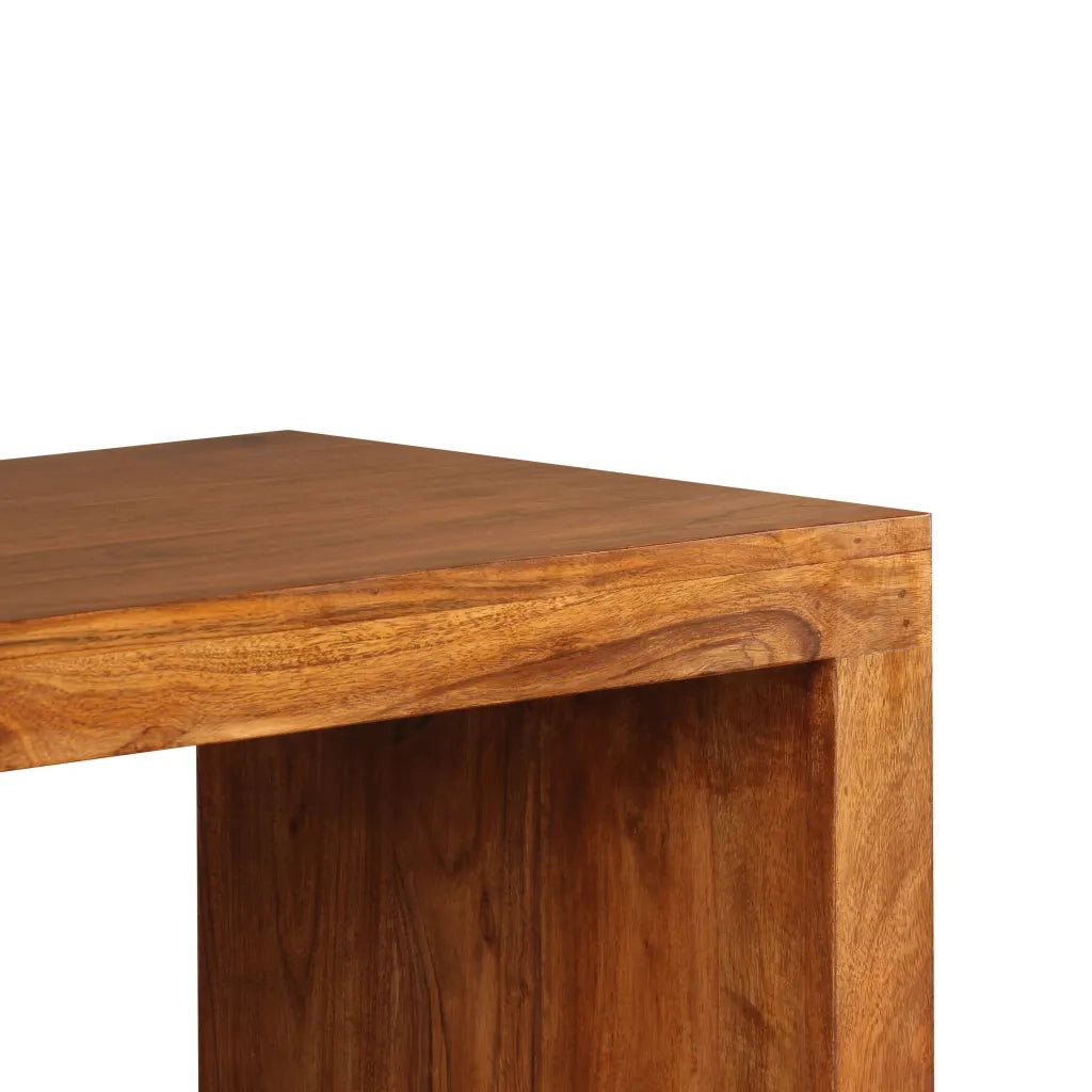 Tavolo Consolle in Legno Massello Finitura Ambra 110x40x76 cm 244671