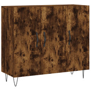 Credenza | Madia | Buffet da pranzo | Armadio da pranzo Rovere Fumo 90x34x80 cm in Legno Multistrato