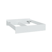 Letto matrimoniale Adia, Giroletto matrimoniale, Struttura per camera da letto adatta a materasso 190x160, 166x196h40 cm, Bianco