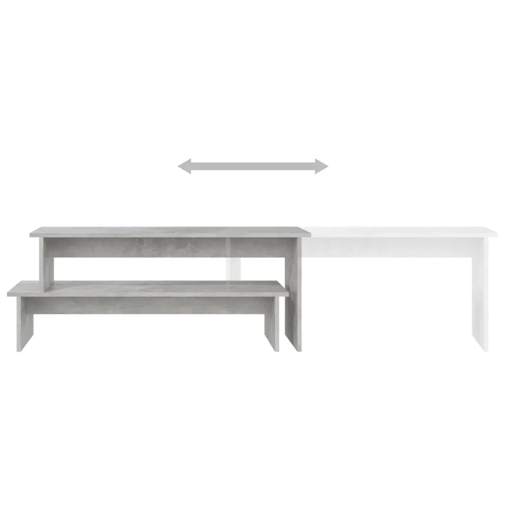 Mobile TV Grigio Cemento 180x30x43 cm in Truciolato