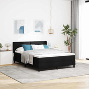 Letto a molle con testiera Nero 200 x 160 cm Tessuto 3341113