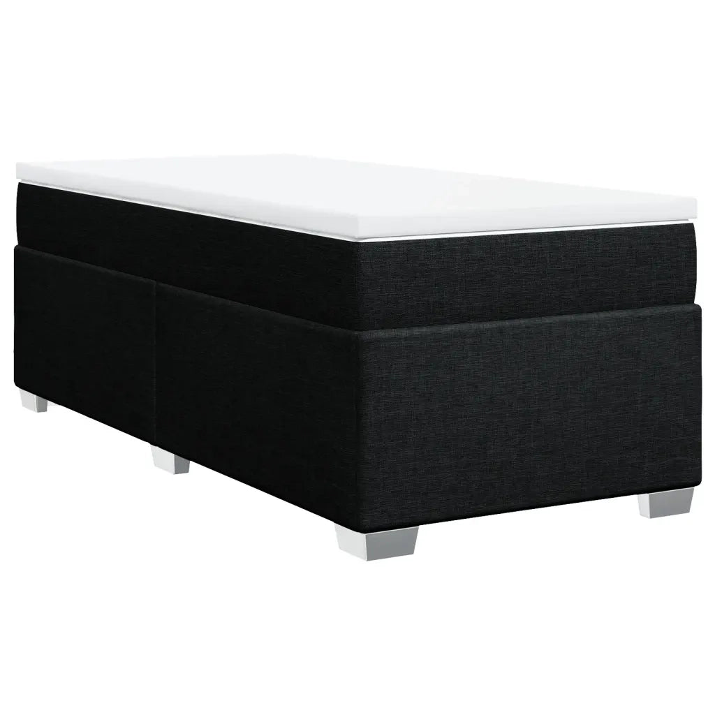 Giroletto a Molle con Materasso Nero 90x190 cm in Tessuto 3285178