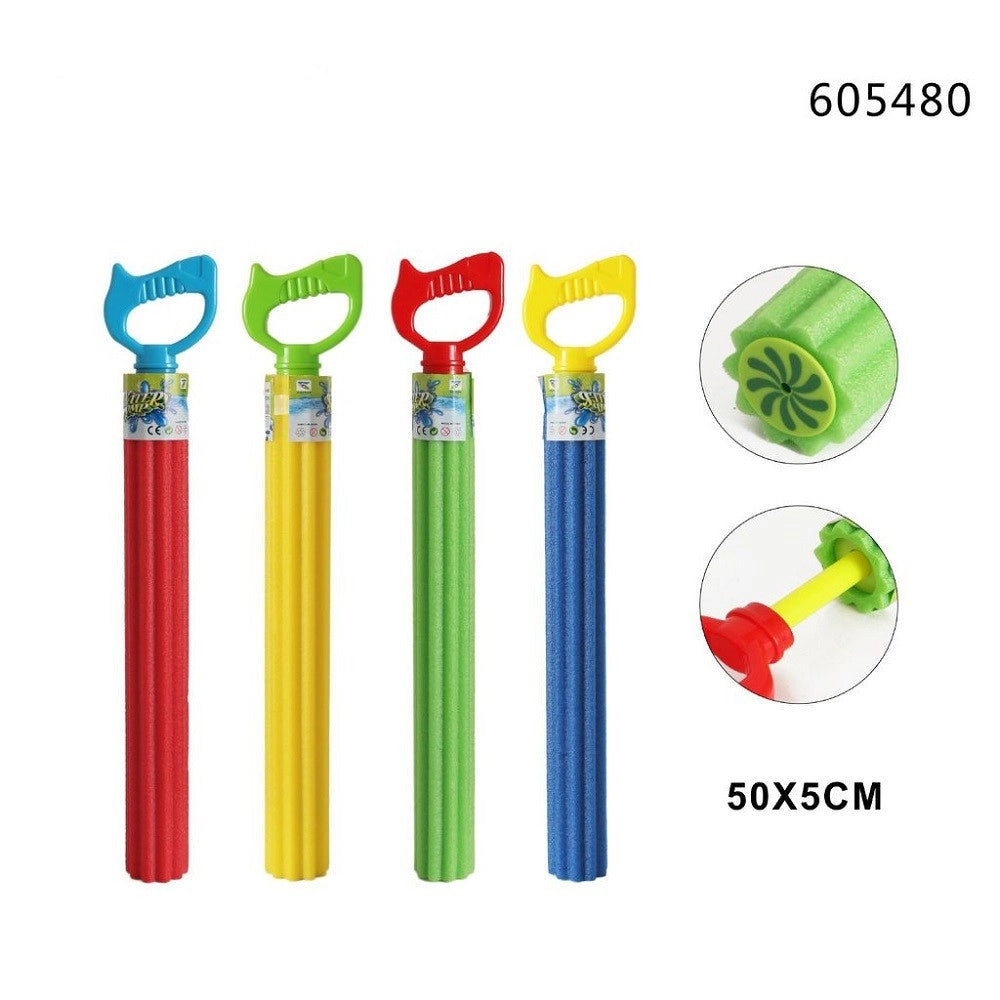Trade Shop - Pistola Acqua 50x5cm Tubo Bambini Schiuma Gioco Giardino Piscina Spiaggia 605480 -