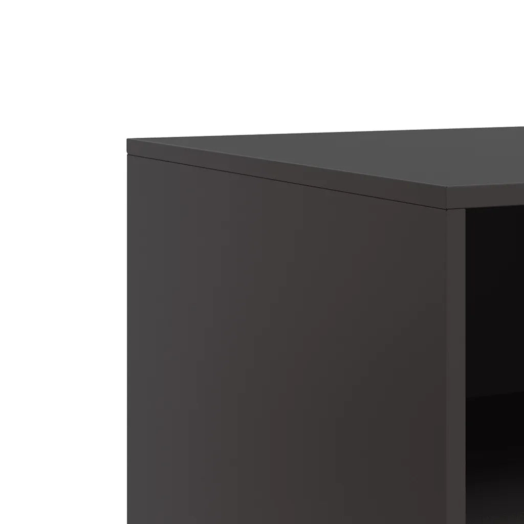 Mobile TV Nero 67x39x44 cm in Acciaio 841739