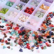 Pietre d'acqua, 24 colori pietre irregolari naturali con foro per caviglie in bulk per creare gioielli per armbandiera