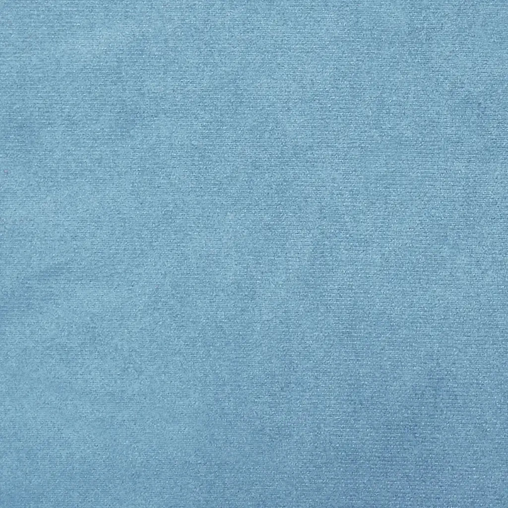 Sgabello Rotondo Azzurro in Velluto