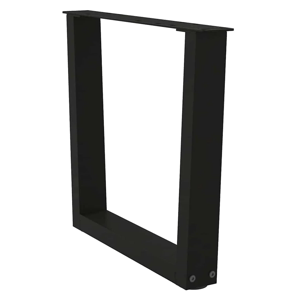 Set di 2 gambe per tavolino da caffè a forma di V 60 x 42-43,3 cm design moderno stabili acciaio nero 02_0056920