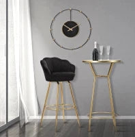Sgabello Bar Vienna Nero Cm 55X53X110