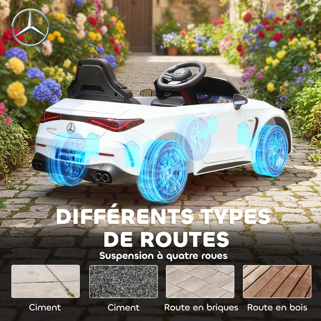 Auto elettrica Mercedes AMG CLE 53 ¨C Xylo ¨C 12V bianco 99x55x43cm