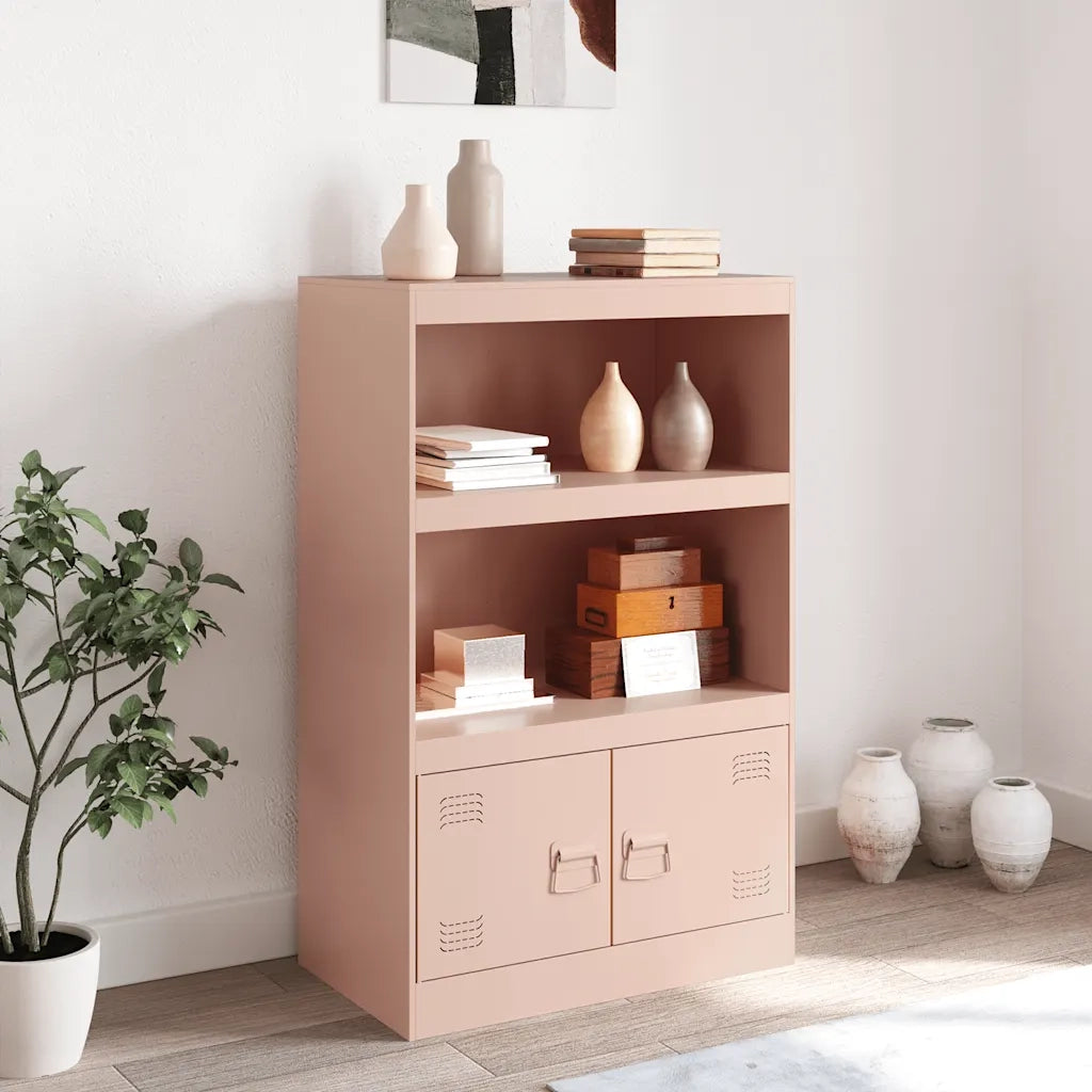 Credenza | Madia | Buffet da pranzo | Armadio da pranzo Rosa 67x39x107 cm in Acciaio