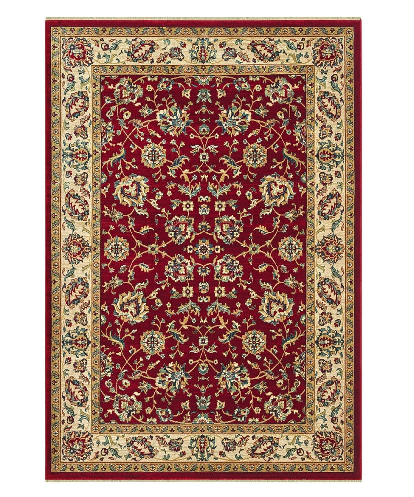 Tappeto KAZAKH 1517 rosso e beige cm.300x400 stile orientale persiano alta qualità con effetto lucente